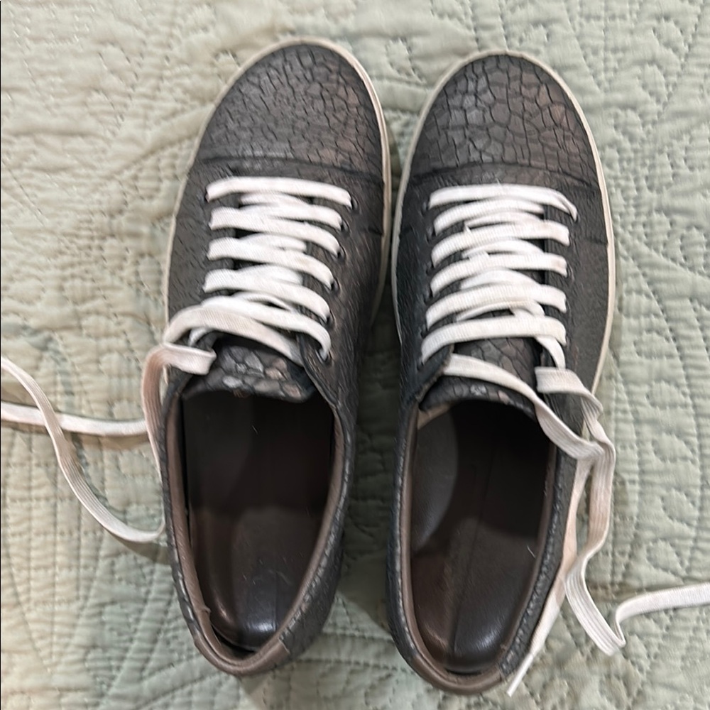 Ecco gray faux snake sneakers